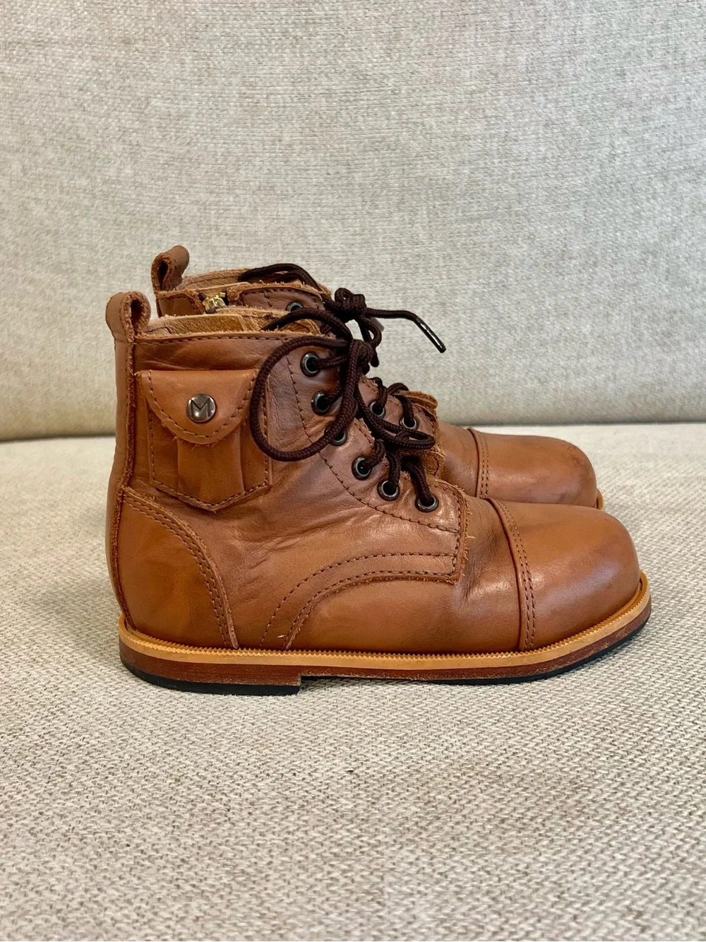 Mikoleon Heirloom Luxe Size 26 (9.5US) Full-Grain Leather YKK Zipper Boots Brown
